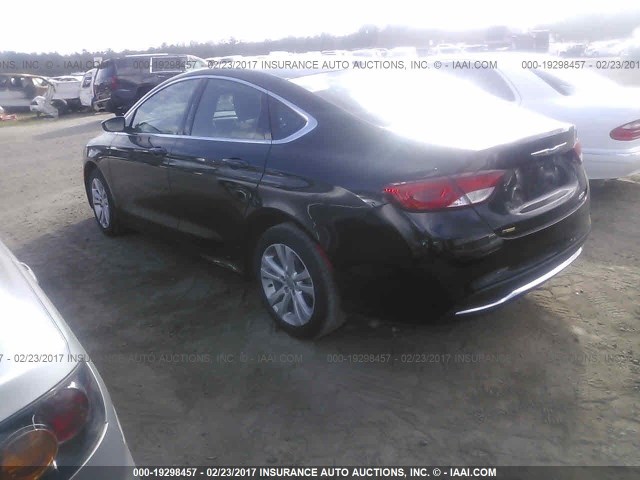 1C3CCCAB3FN591558 - 2015 CHRYSLER 200 LIMITED BLACK photo 3