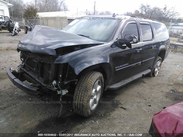 3GNFK16337G126295 - 2007 CHEVROLET SUBURBAN K1500 BLACK photo 2