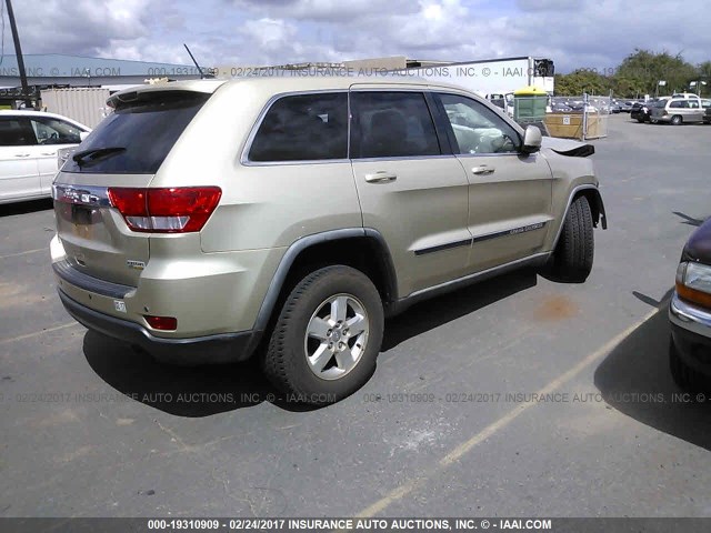 1C4RJFAG7CC181880 - 2012 JEEP GRAND CHEROKEE LAREDO GOLD photo 4