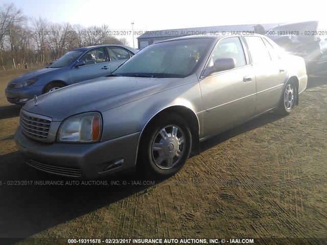 1G6KD54Y93U289504 - 2003 CADILLAC DEVILLE GOLD photo 2