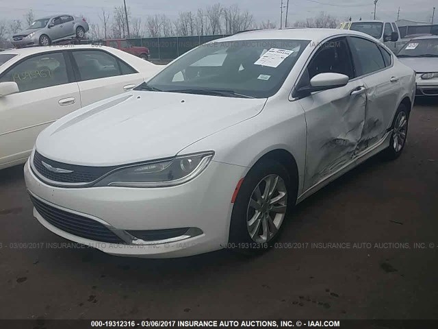 1C3CCCAB9FN619282 - 2015 CHRYSLER 200 LIMITED WHITE photo 2