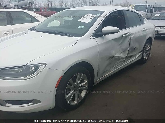 1C3CCCAB9FN619282 - 2015 CHRYSLER 200 LIMITED WHITE photo 6