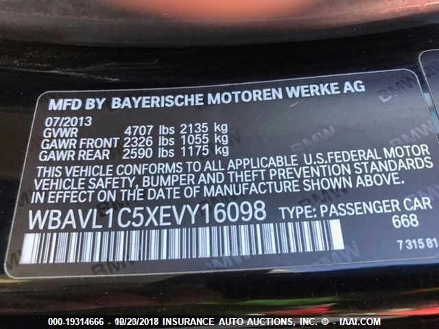 WBAVL1C5XEVY16098 - 2014 BMW X1 XDRIVE28I BLACK photo 9