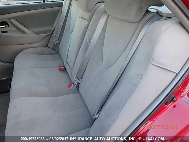 4T1BE46K79U349765 - 2009 TOYOTA CAMRY SE/LE/XLE RED photo 8