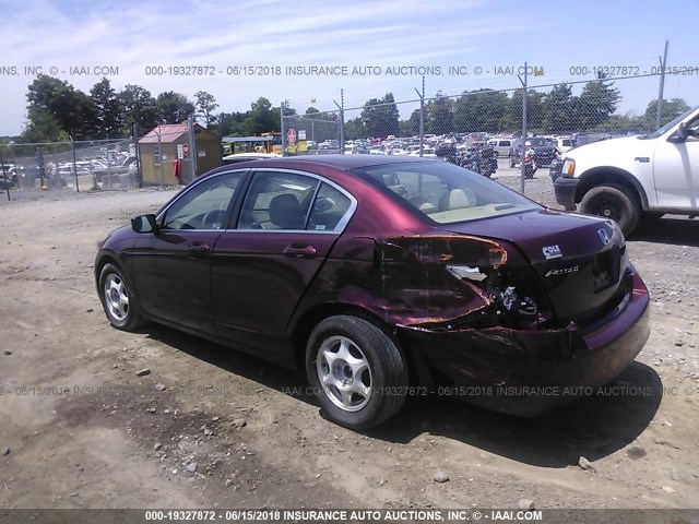 1HGCP26409A179499 - 2009 HONDA ACCORD LXP MAROON photo 3