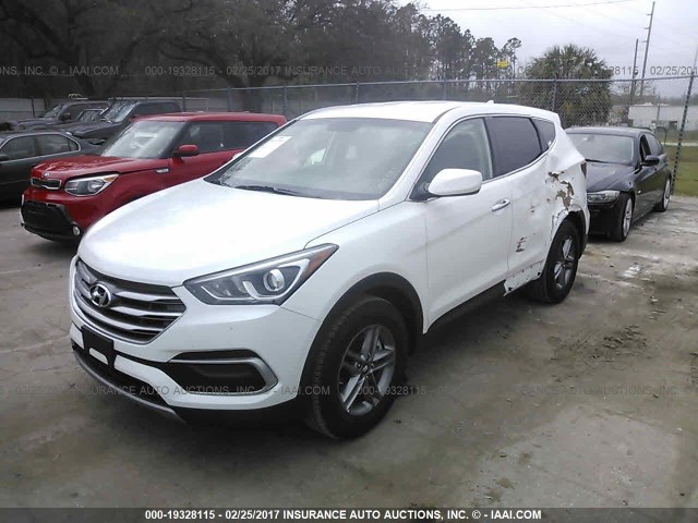 5NMZT3LB5HH024173 - 2017 HYUNDAI SANTA FE SPORT  WHITE photo 2