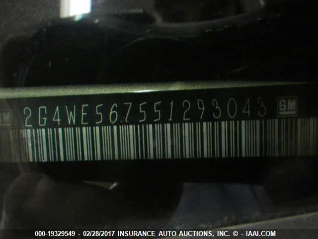 2G4WE567551293043 - 2005 BUICK LACROSSE CXS TAN photo 9