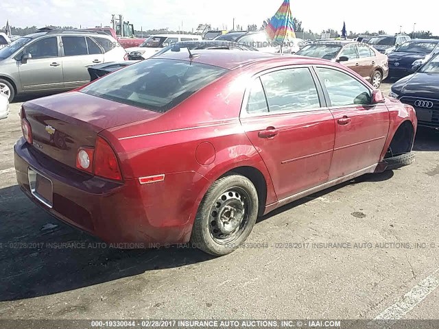 1G1ZC5E17BF276116 - 2011 CHEVROLET MALIBU 1LT RED photo 4
