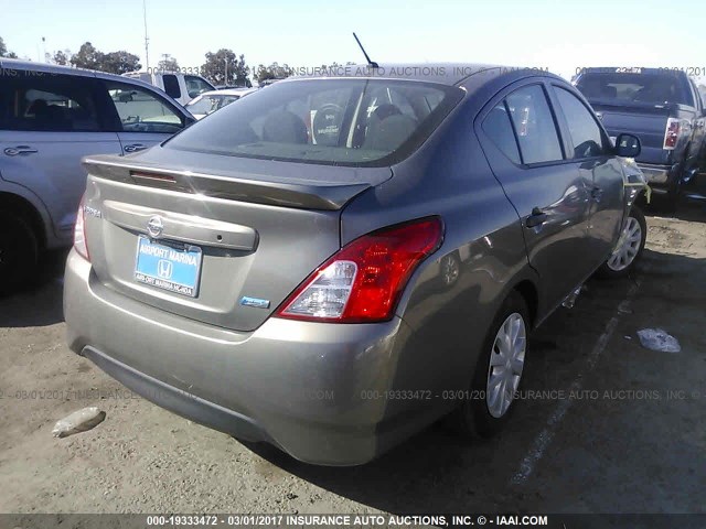 3N1CN7AP8FL850685 - 2015 NISSAN VERSA S/S PLUS/SV/SL GRAY photo 4