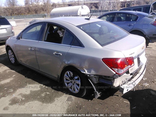 1G1PF5S98B7249266 - 2011 CHEVROLET CRUZE LT BEIGE photo 3