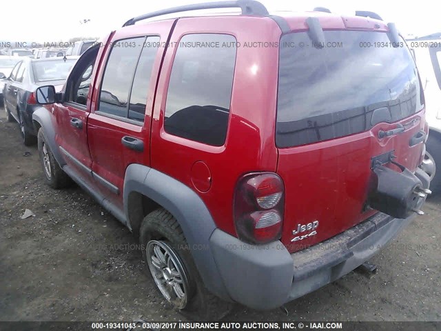 1J4GL48KX5W608111 - 2005 JEEP LIBERTY SPORT RED photo 3