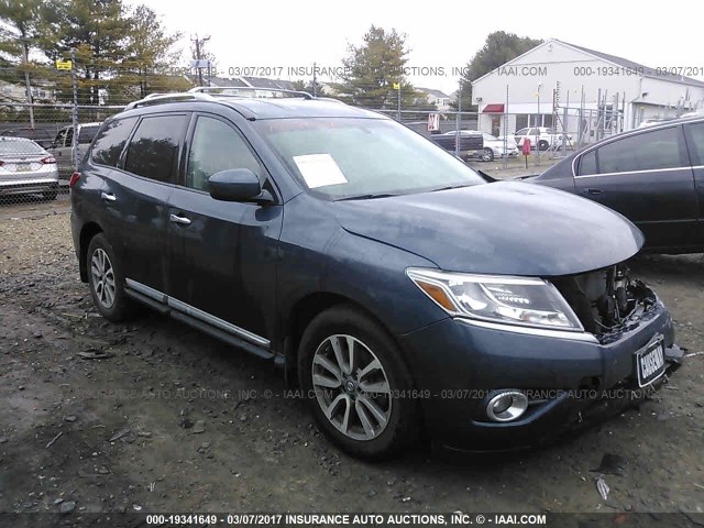 5N1AR2MM3EC698592 - 2014 NISSAN PATHFINDER S/SV/SL/PLATINUM 蓝色 照片 1