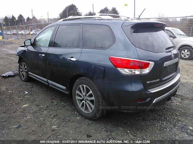 5N1AR2MM3EC698592 - 2014 NISSAN PATHFINDER S/SV/SL/PLATINUM 蓝色 照片 3