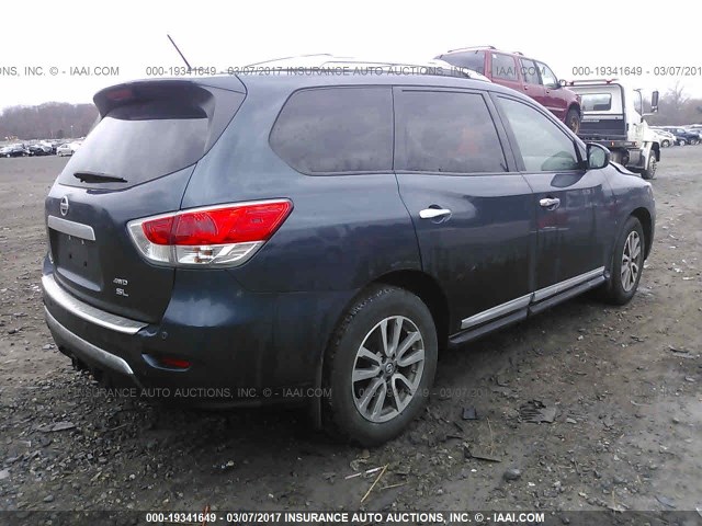 5N1AR2MM3EC698592 - 2014 NISSAN PATHFINDER S/SV/SL/PLATINUM 蓝色 照片 4