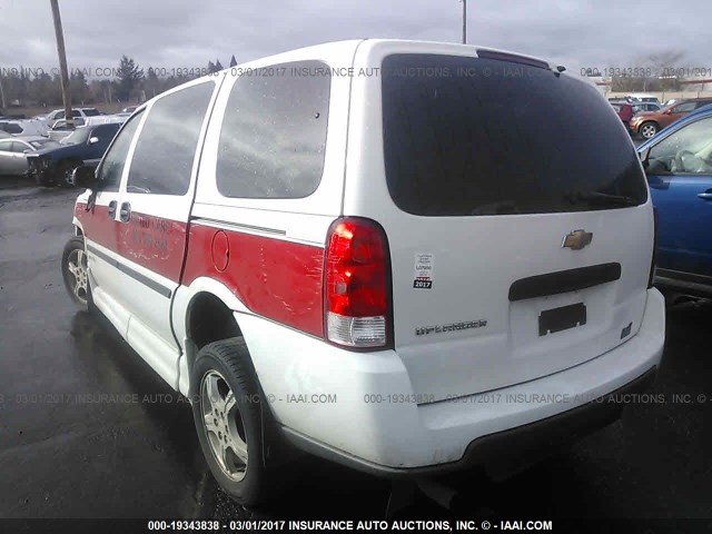1GBDV13127D135985 - 2007 CHEVROLET UPLANDER INCOMPLETE 白色 照片 3