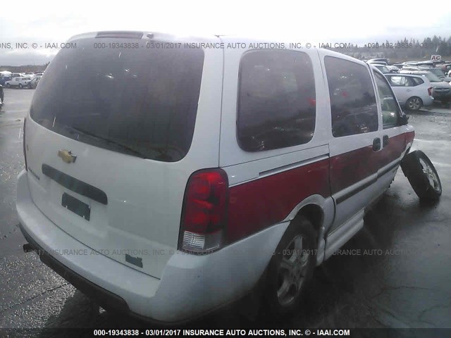 1GBDV13127D135985 - 2007 CHEVROLET UPLANDER INCOMPLETE WHITE photo 4