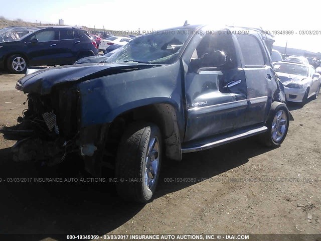 1GKFK63887J195167 - 2007 GMC YUKON DENALI BLUE photo 2