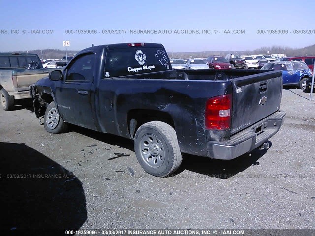 1GCEC14X09Z100487 - 2009 CHEVROLET SILVERADO C1500 BLACK photo 3