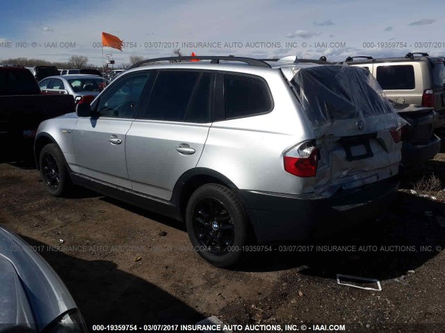 WBXPA73464WA77922 - 2004 BMW X3 2.5I SILVER photo 3