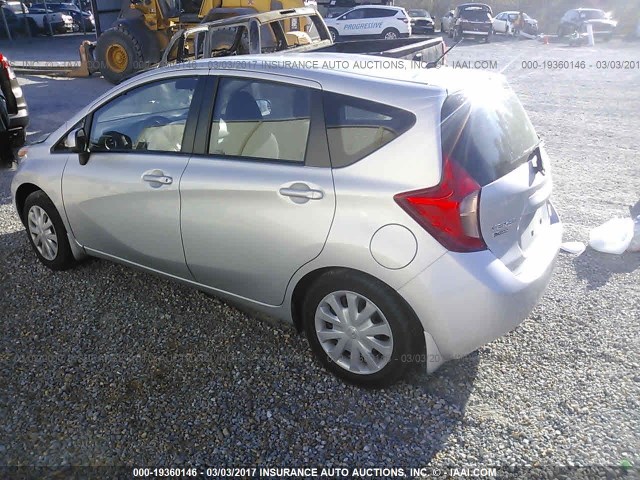 3N1CE2CP4EL373719 - 2014 NISSAN VERSA NOTE S/S PLUS/SV/SL SILVER photo 3