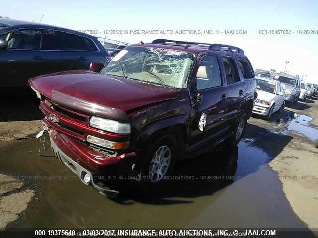 1GNEK13Z93R230577 - 2003 CHEVROLET TAHOE K1500 BURGUNDY photo 2