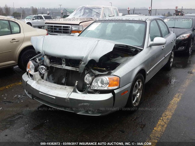 KNAGD126345278116 - 2004 KIA OPTIMA LX/EX SILVER photo 2