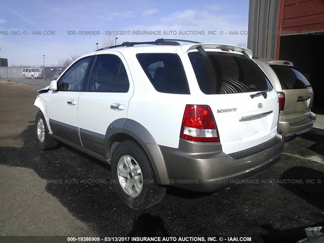 KNDJC733355467983 - 2005 KIA SORENTO EX/LX WHITE photo 3