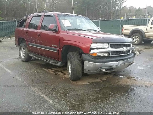 1GNEC13T91R216216 - 2001 CHEVROLET TAHOE C1500 BURGUNDY photo 1