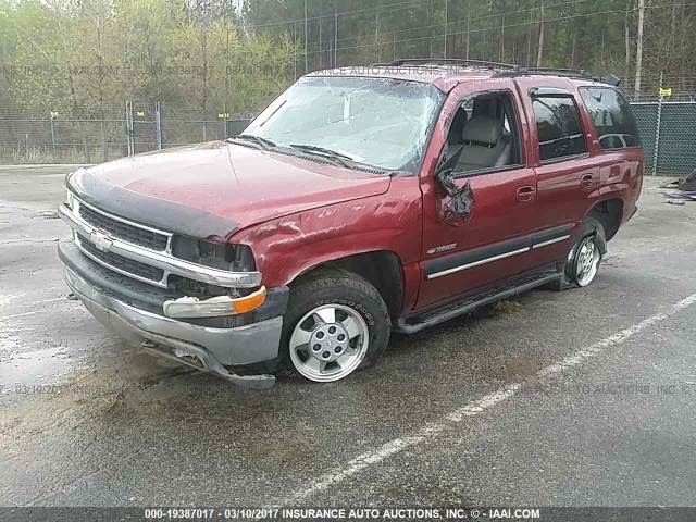 1GNEC13T91R216216 - 2001 CHEVROLET TAHOE C1500 BURGUNDY photo 6