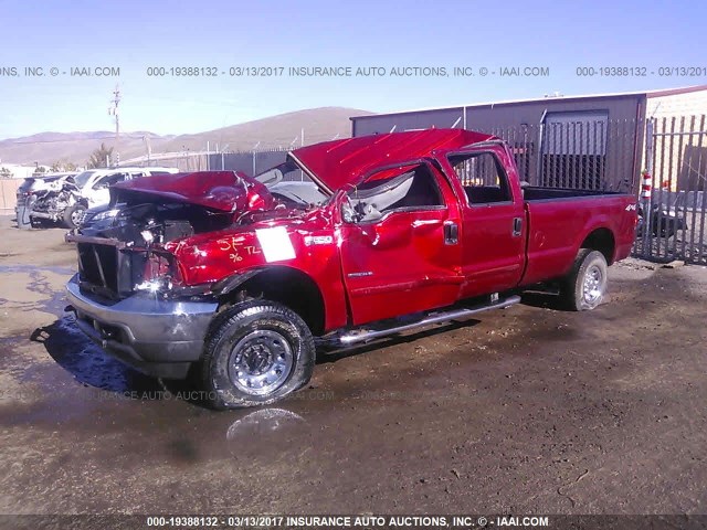 1FTSW31F23EB04444 - 2003 FORD F350 SRW SUPER DUTY RED photo 2