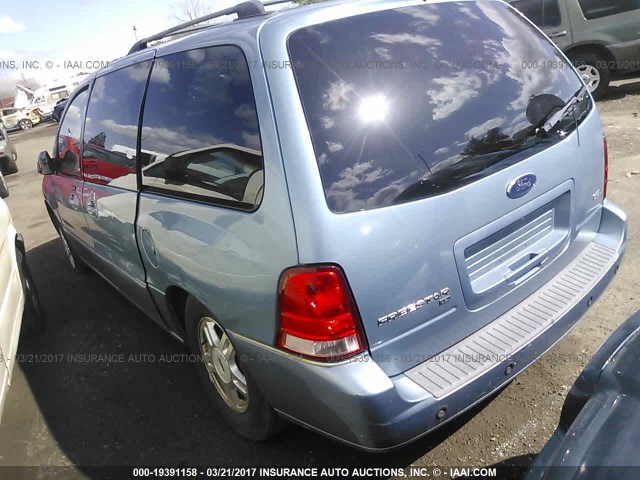 2FMZA52227BA02756 - 2007 FORD FREESTAR SEL BLUE photo 3