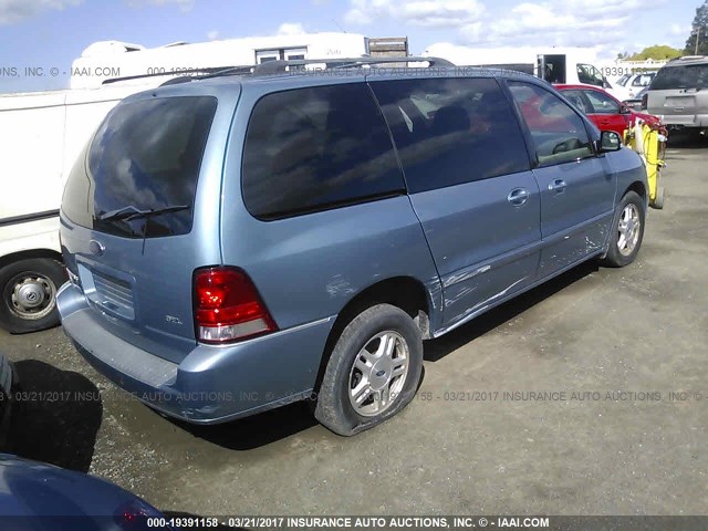 2FMZA52227BA02756 - 2007 FORD FREESTAR SEL BLUE photo 4