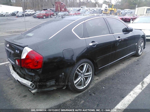 JNKBY01E96M207434 - 2006 INFINITI M45 SPORT BLACK photo 4