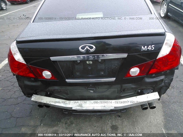 JNKBY01E96M207434 - 2006 INFINITI M45 SPORT BLACK photo 6