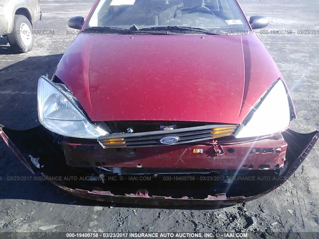 3FAFP31381R229369 - 2001 FORD FOCUS ZX3 RED photo 6