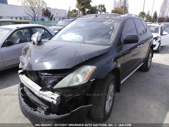 JN8AZ08W27W600369 - 2007 NISSAN MURANO SL/SE/S BLACK photo 2