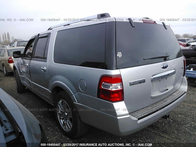 1FMJK2A50AEA75768 - 2010 FORD EXPEDITION EL LIMITED SILVER photo 3