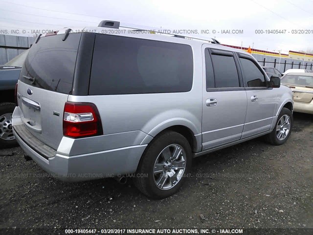 1FMJK2A50AEA75768 - 2010 FORD EXPEDITION EL LIMITED SILVER photo 4