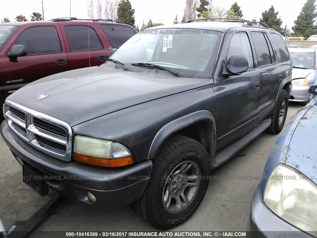 1B8HS58N52F151731 - 2002 DODGE DURANGO SLT PLUS GRAY photo 2