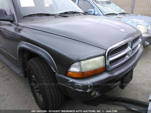 1B8HS58N52F151731 - 2002 DODGE DURANGO SLT PLUS GRAY photo 6