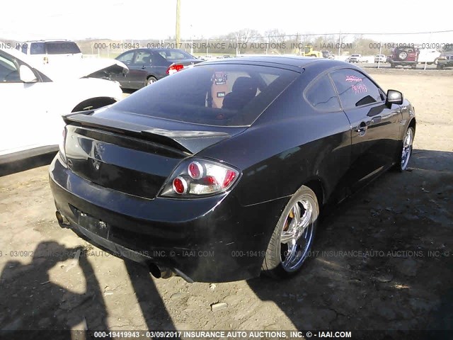 KMHHM66D97U238903 - 2007 HYUNDAI TIBURON GS BLACK photo 4