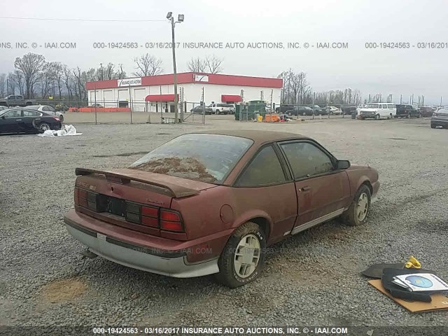 1G1JF14T7L7173371 - 1990 CHEVROLET CAVALIER Z24 MAROON photo 4