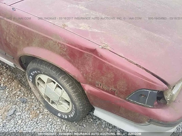 1G1JF14T7L7173371 - 1990 CHEVROLET CAVALIER Z24 MAROON photo 6