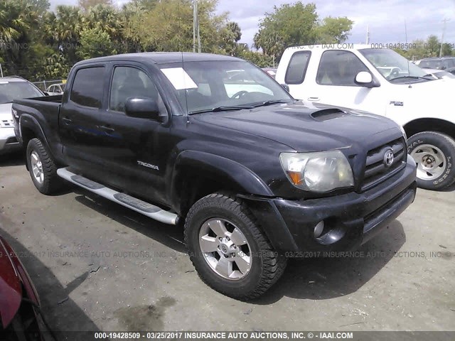 5TEMU4FN4AZ695164 - 2010 TOYOTA TACOMA DOUBLE CAB LONG BED BLACK photo 1