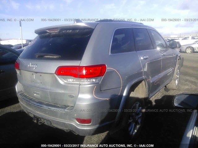 1C4RJFCT0EC190272 - 2014 JEEP GRAND CHEROKEE OVERLAND SILVER photo 4