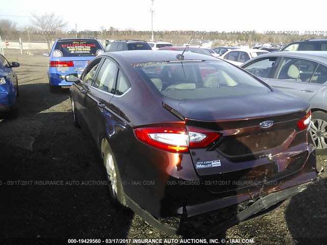 3FA6P0G78GR324600 - 2016 FORD FUSION S BROWN photo 3