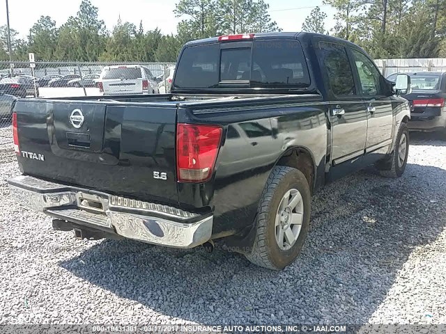 1N6AA07A54N512634 - 2004 NISSAN TITAN XE/SE/LE BLACK photo 4