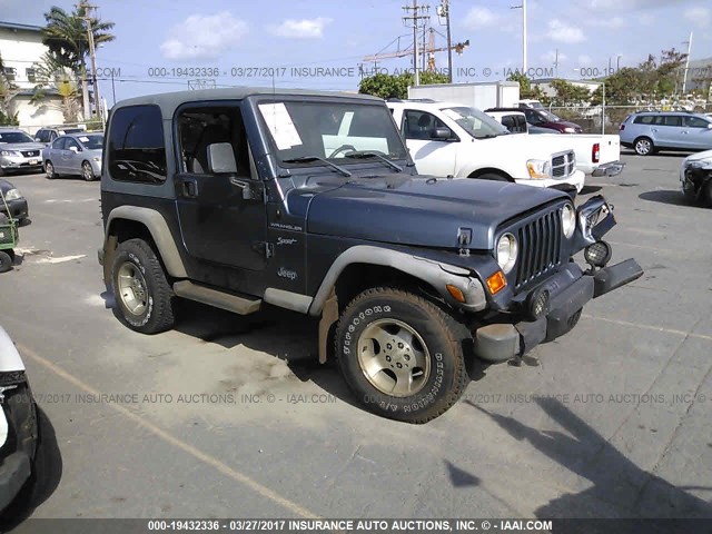 1J4FA49S62P709510 - 2002 JEEP WRANGLER / TJ SPORT BLUE photo 1