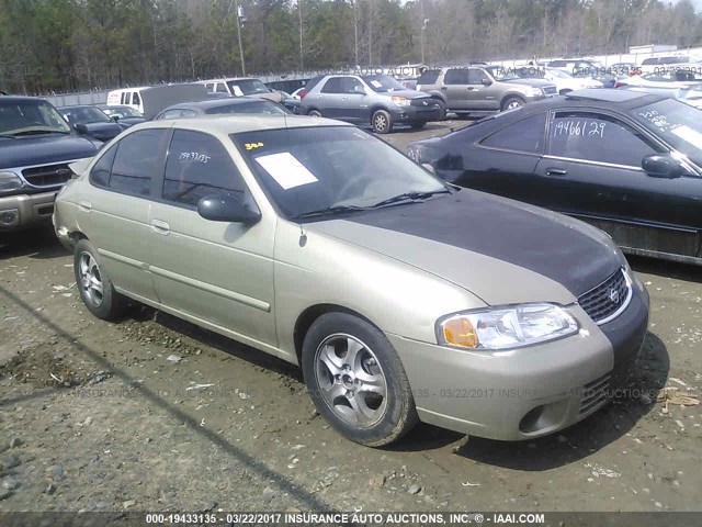 3N1CB51A72L556455 - 2002 NISSAN SENTRA GXE BEIGE photo 1