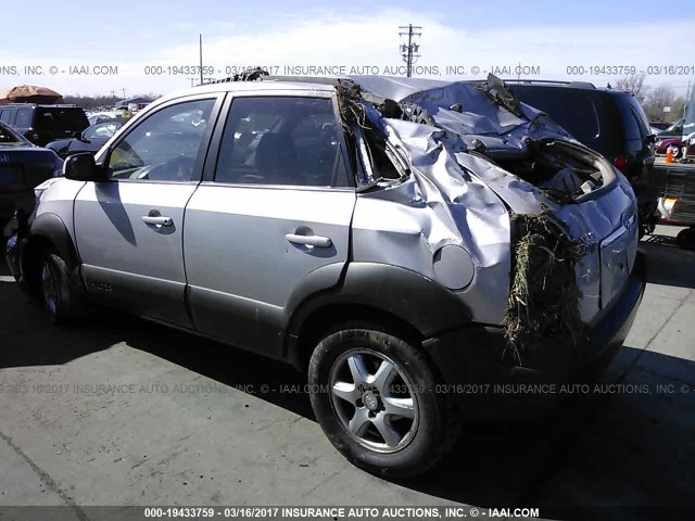 KM8JN12D45U112503 - 2005 HYUNDAI TUCSON GLS/LX SILVER photo 3